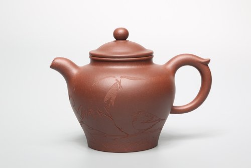 马永强紫砂壶 古韵 上海油画雕塑院徐勇良教授刻绘 