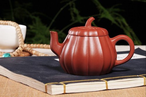 周健紫砂壶 茄瓜 