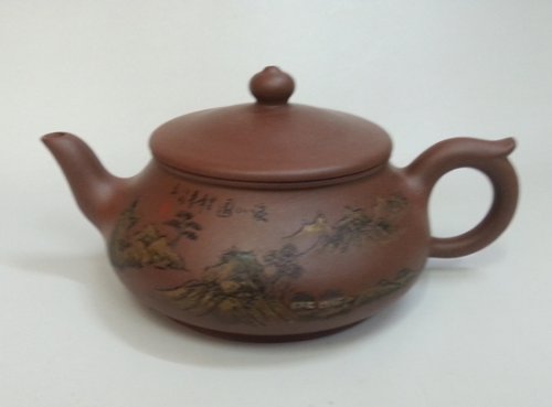 徐卫成紫砂壶 扁圆壶 