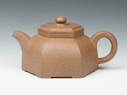 邵文紫砂壶 平盖六方 