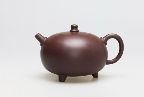 吴奇敏紫砂壶 三足熙圆 