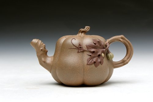 鲍亚萍紫砂壶 南瓜（段泥） 