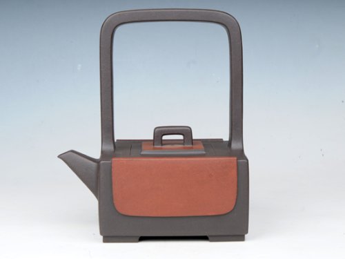 史建中紫砂壶 四方提梁 