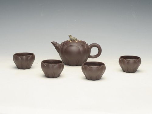 张佩紫砂壶 青蛙莲子套壶   容量：180cc 