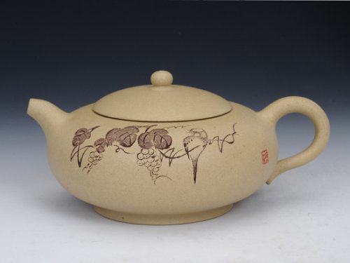 沈敏锋紫砂壶 扁灯 