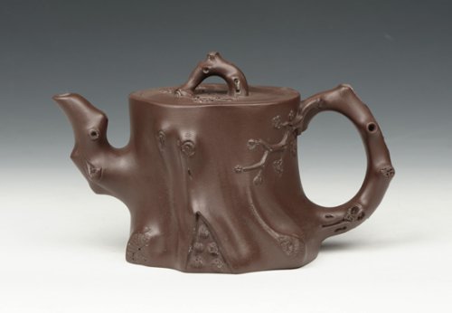 范宴花紫砂壶 桩壶 