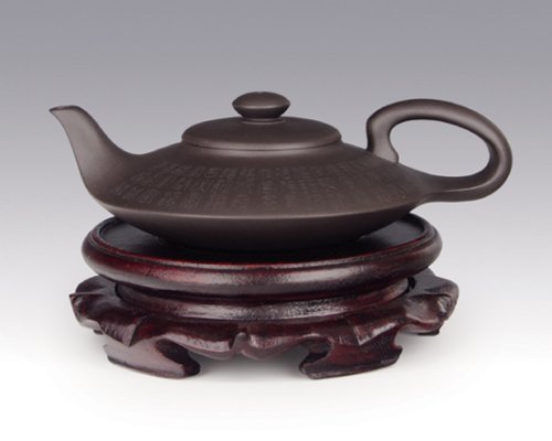 应龙紫砂壶 百寿曲扁 