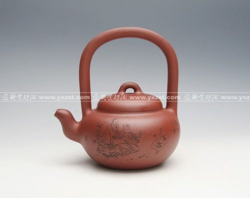 吴春海紫砂壶 丰圆提梁 