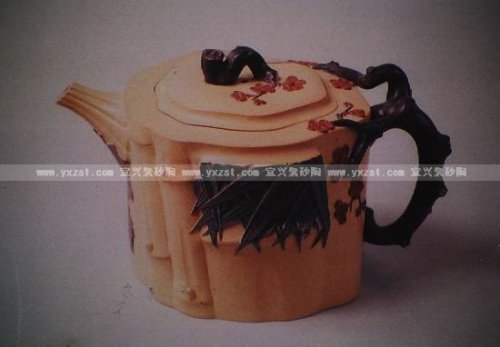 张红华紫砂壶 四君子壶 