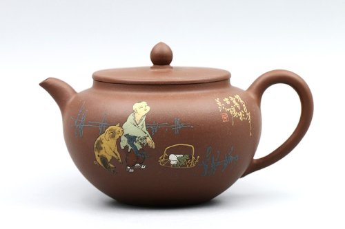 桑崧杰紫砂壶 宫灯壶 