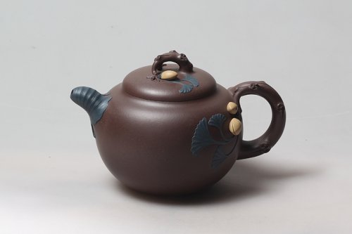吴勇紫砂壶 银杏 