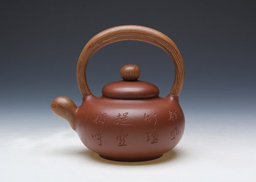 强翼紫砂壶 秋韵提梁 
