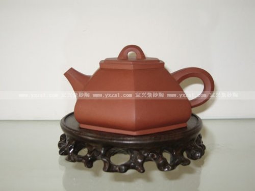 周伟平紫砂壶 六方石瓢 