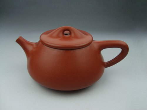 周亚琴紫砂壶 朱泥石瓢 