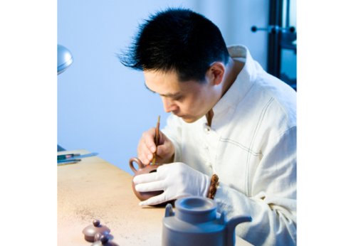 蒋琰滨紫砂壶 工作照 