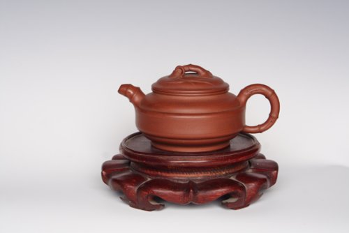 范新芳紫砂壶 仿古竹节 