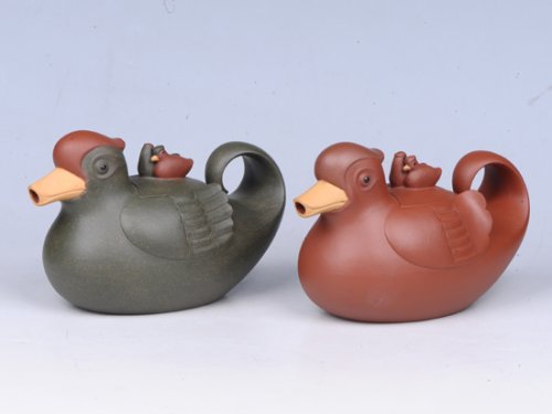 范其华紫砂壶 鸳鸯对壶 作者：范其华 