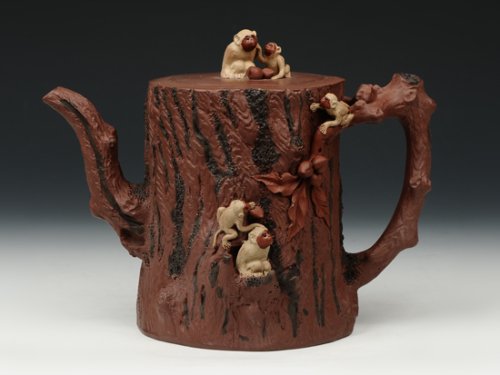 吕伟紫砂壶 五子登科 