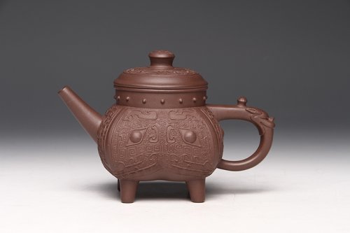 李正华紫砂壶 仿青铜盉 