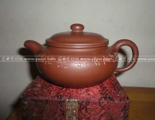 施月红紫砂壶 仿古 