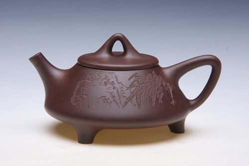 金火明紫砂壶 高脚石瓢 