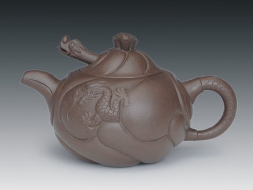 罗有财紫砂壶 鱼化龙 