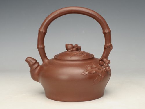 王耀华紫砂壶 圣桃提梁 