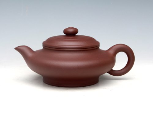 朱新南紫砂壶 水扁（紫泥）350ML 