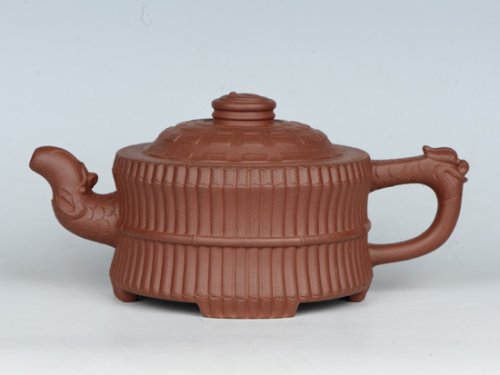罗荣贤紫砂壶 龙头一捆竹   泥料：老紫泥 