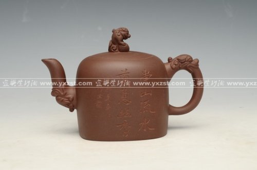 吕小华紫砂壶 龙头狮顶 