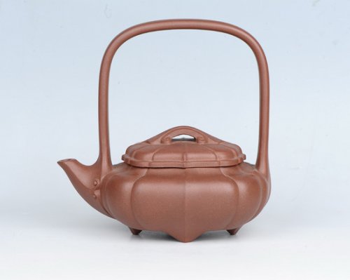 庄涵紫砂壶 汉棠提梁 
