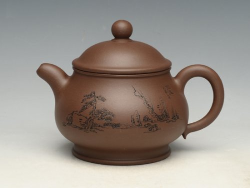 严志军紫砂壶 大潘壶   泥料：原矿老紫泥  容量：450cc 