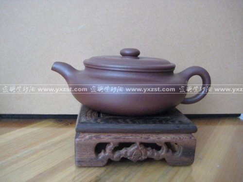 李作顺紫砂壶 扁腹 