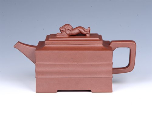 周庚大紫砂壶 金狮壶 