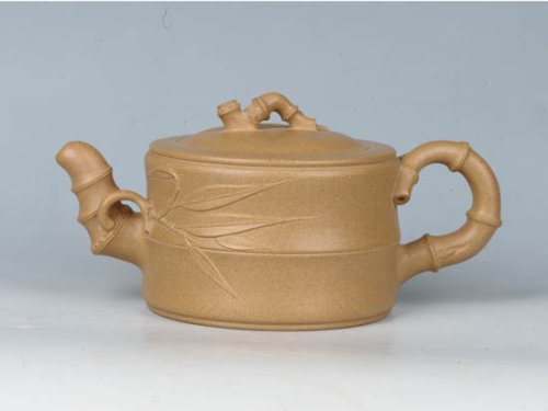 周庚大紫砂壶 竹段 