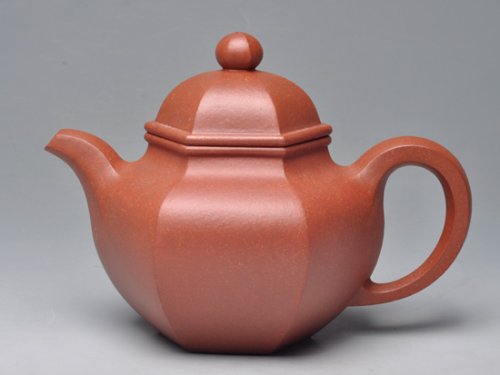 范育君紫砂壶 六方掇只 清水泥 560cc 