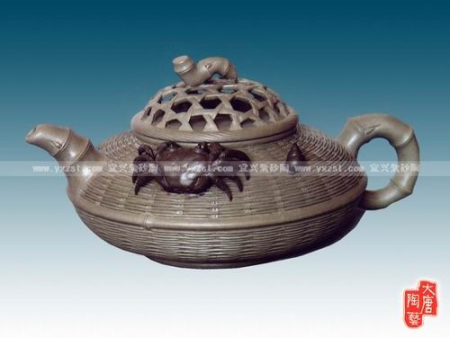 唐六琴紫砂壶 雅竹野趣 