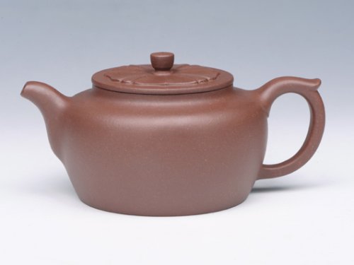 钱红月紫砂壶 菱花壶 