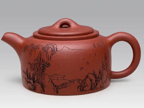 严志军紫砂壶 古井栏  泥料：调砂清水泥  容量：280CC 