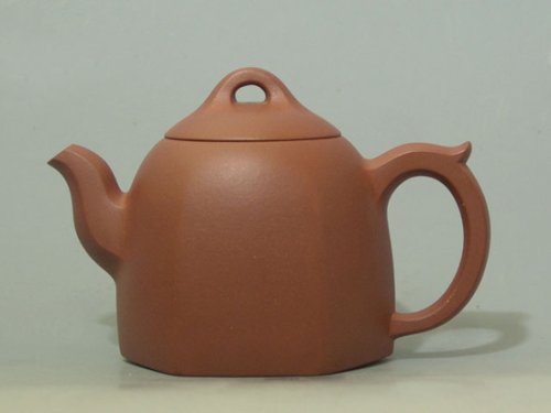 丁梅娟紫砂壶 高六方 