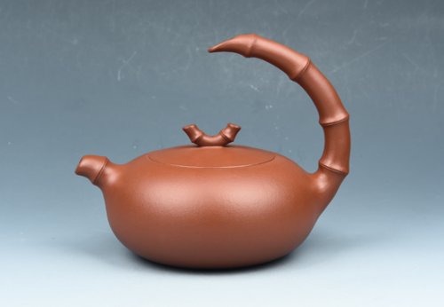 罗燕妮紫砂壶 单竹提梁 