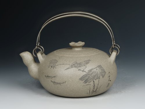 罗荣贤紫砂壶 连中三元  黄龙山老段清泥  250cc 