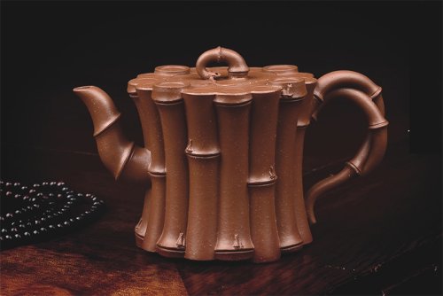 王奋良紫砂壶 五竹（双把） 