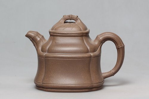 朱峰紫砂壶 四方竹鼎 