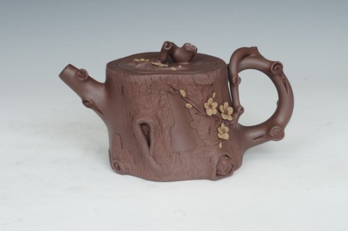 陈永坤紫砂壶 双色梅桩 