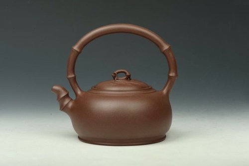 刘军紫砂壶 虹途提梁 