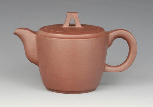 孙杰紫砂壶 方圆 