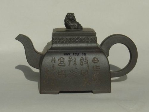 汤杰紫砂壶 四方玉玺壶 