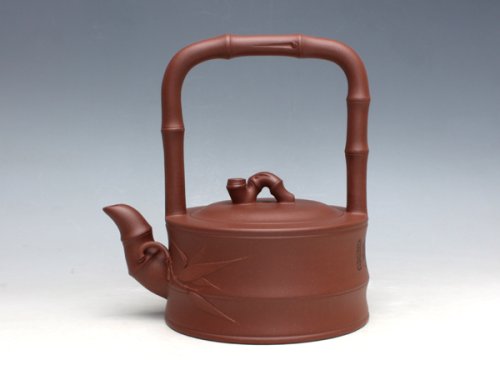 余跃紫砂壶 劲竹提梁 