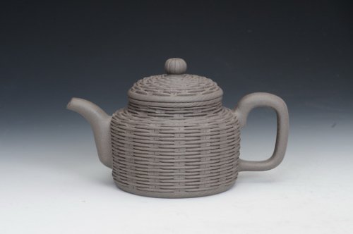 杨文华紫砂壶 竹编 